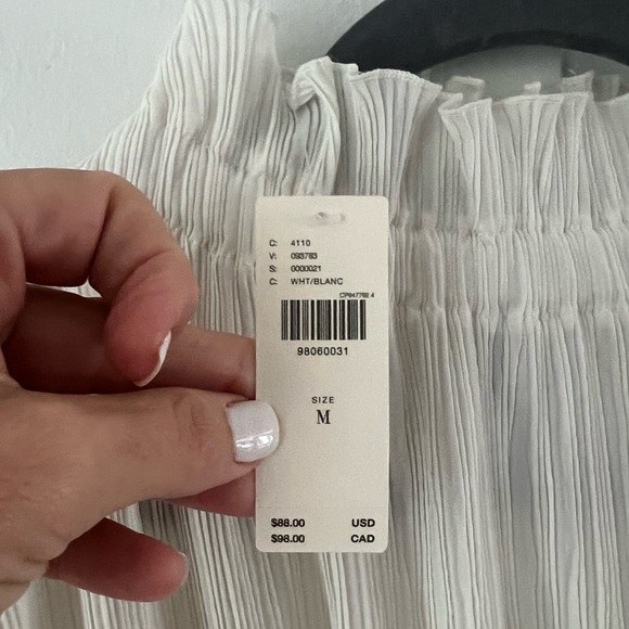 High-Neck Smocked Blouse by Anthropologie NWT size MEDIUM - Picture 5 of 6